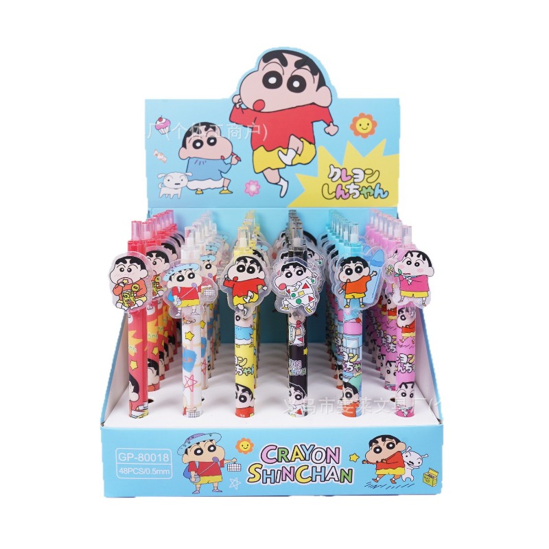 Stationery Office - 48pcs/box Crayon Shinchan Point Pen Cartoon
