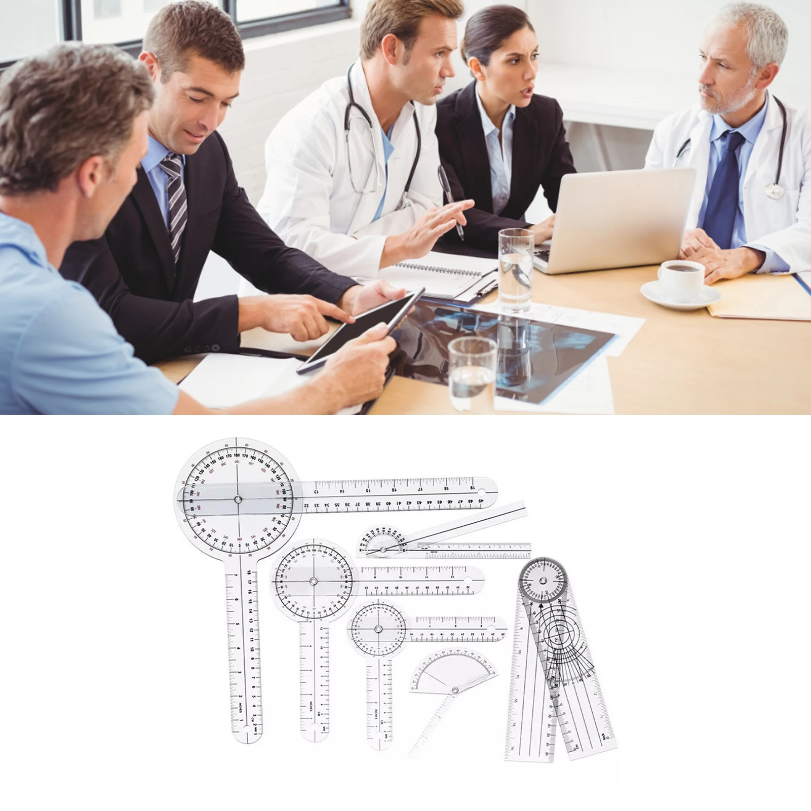 6PCS Medical Goniometer Set PV - đánh giá và giá Ruler Set Transparent
