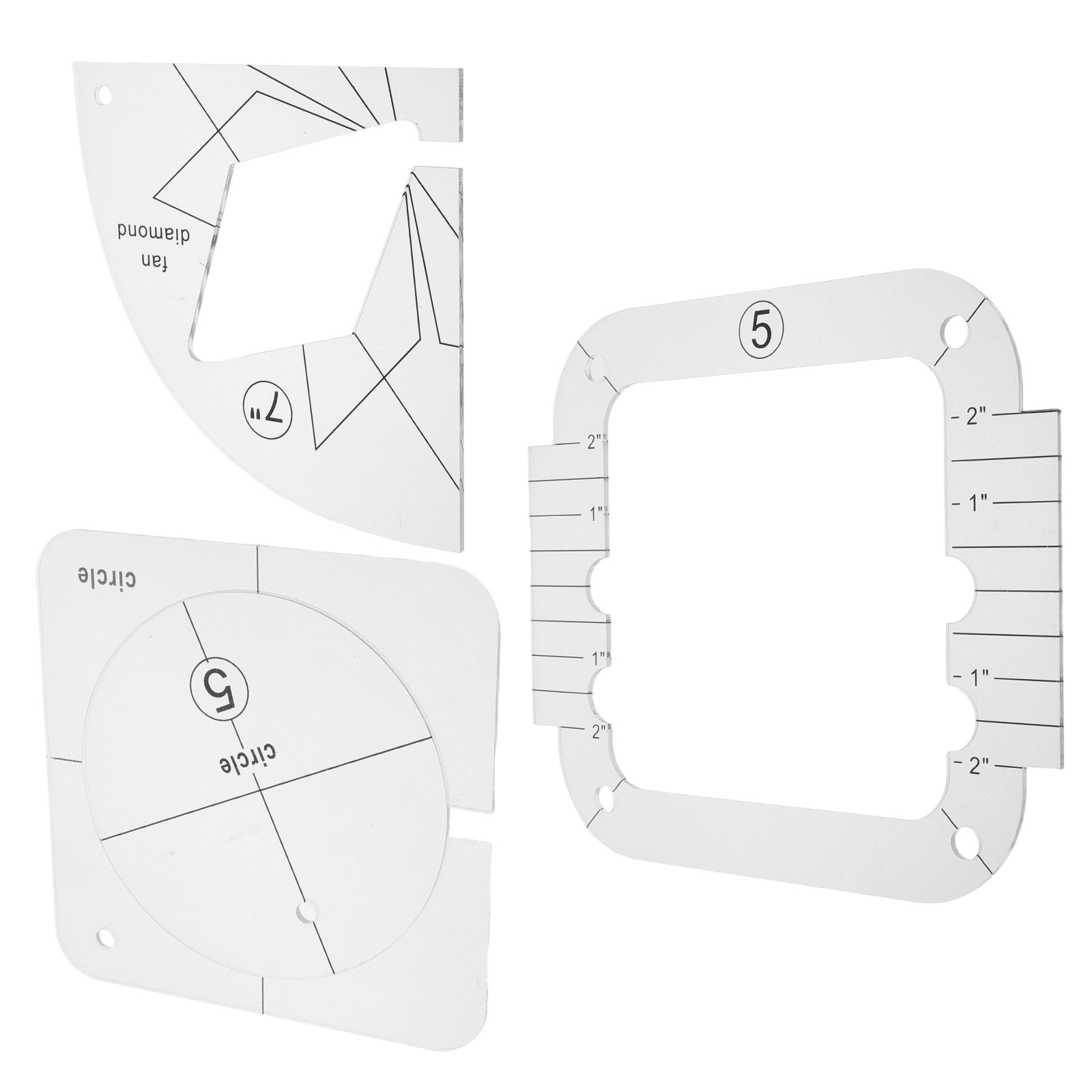 3Pcs Acrylic Transparent Sewin - đánh giá và giá Ruler Set Transparent