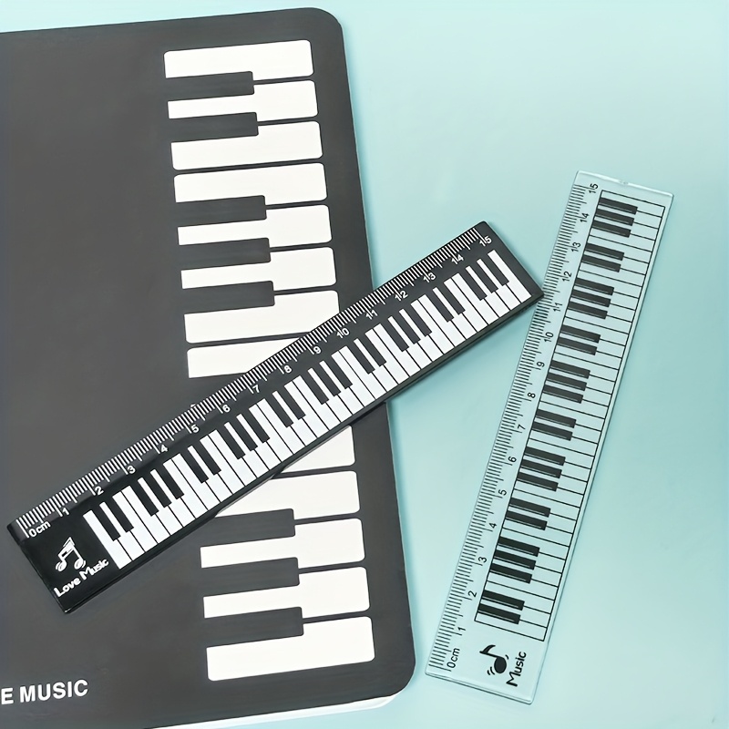 2Pcs/Set 15cm Piano Keyboard P - đánh giá và giá Ruler Set Transparent