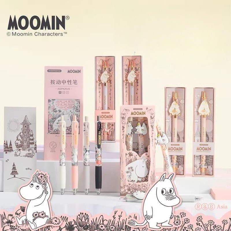 Moomin Cute Retractable Gel Pe - đánh giá và giá Stationery Office