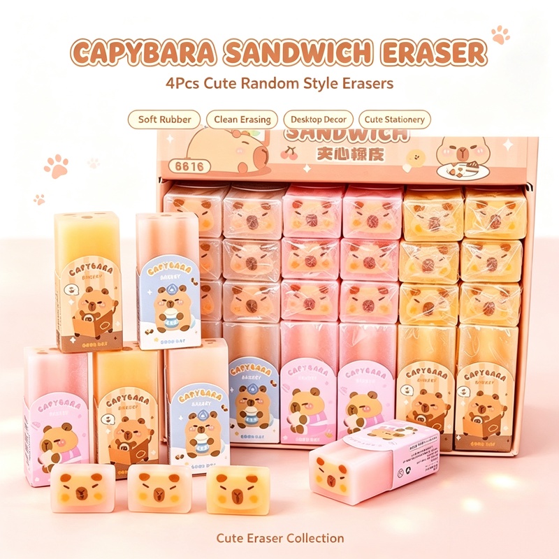 3/15/36Pcs Cute Capybara Sandw - đánh giá và giá Stationery Office