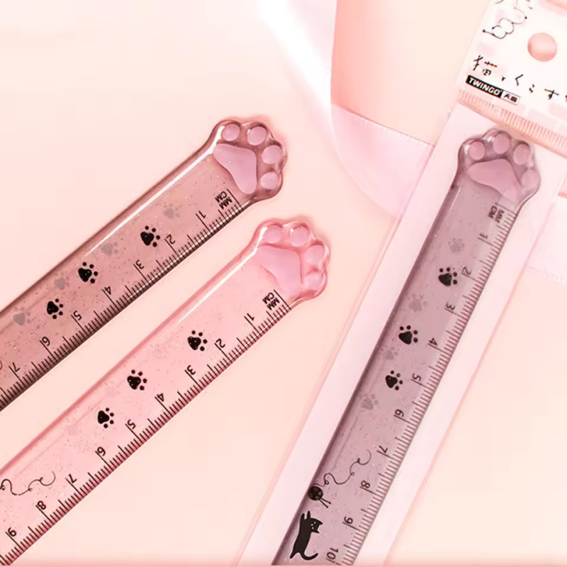 1Pcs Cat Paw Design Ruler Meas - đánh giá và giá Ruler Set Transparent