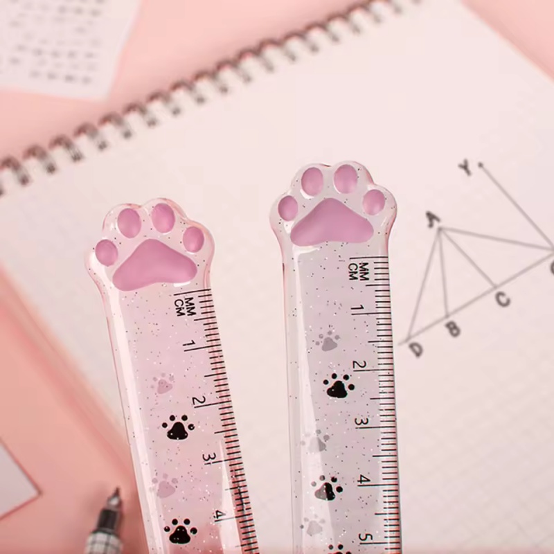 1Pcs Cat Paw Design Ruler Meas - đánh giá và giá Ruler Set Transparent