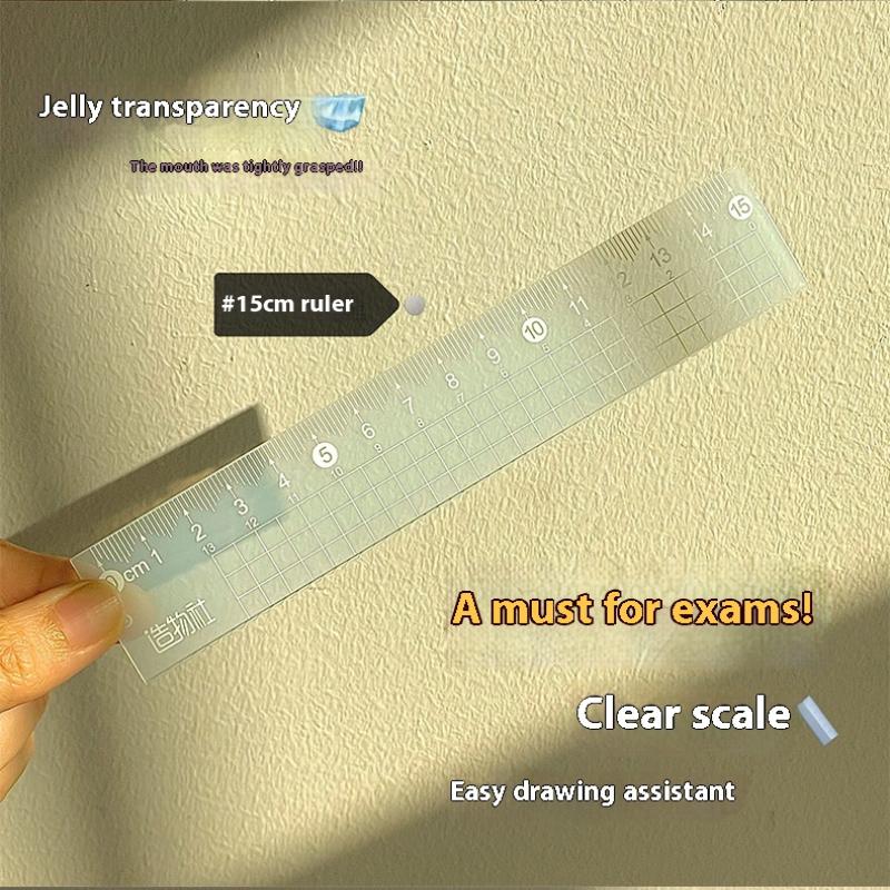 4PCS/Set 15CM Jelly Ruler Set  - đánh giá và giá Ruler Set Transparent