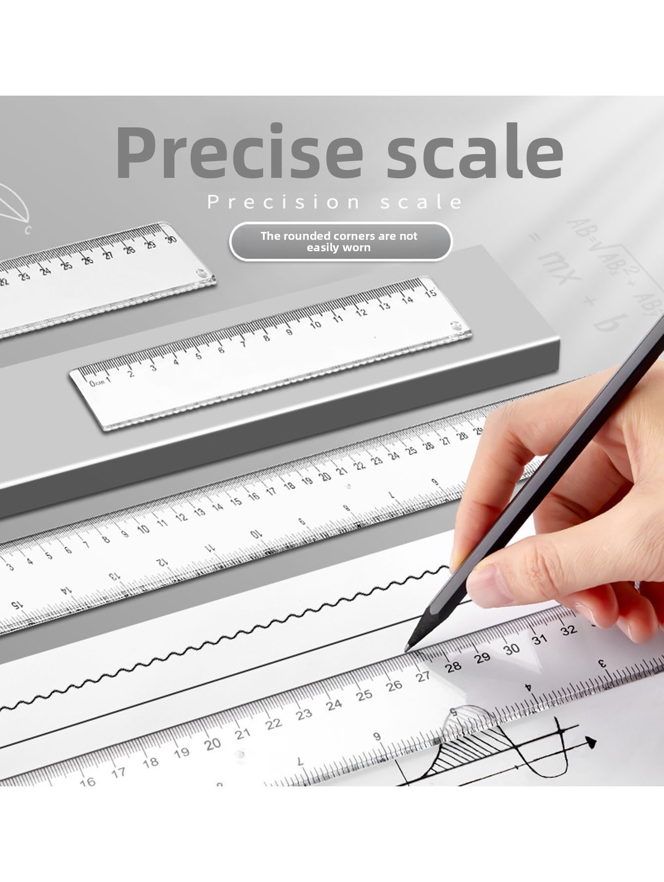 Transparent Plastic Ruler Geom - đánh giá và giá Ruler Set Transparent