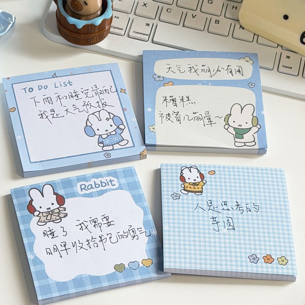Kawaii Blue Grid Miffy Rabbit  - đánh giá và giá Stationery Office Items List