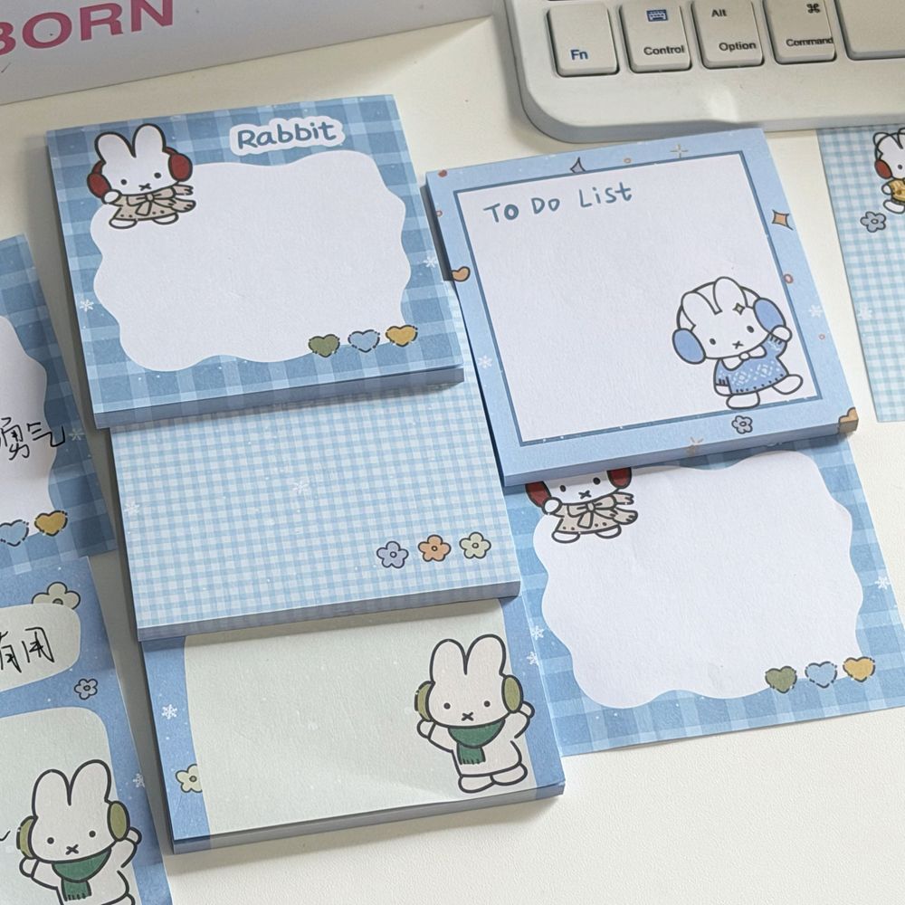 Kawaii Blue Grid Miffy Rabbit  - đánh giá và giá Stationery Office Items List