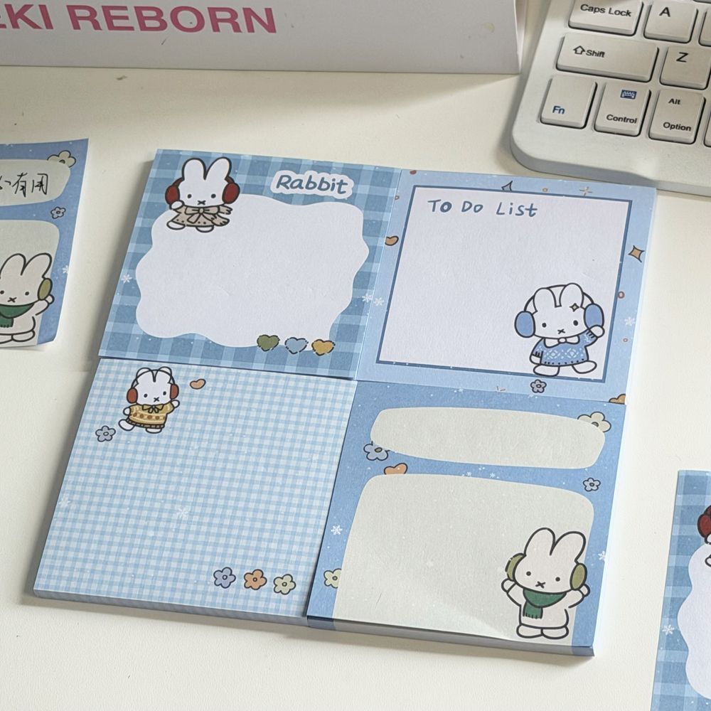 Kawaii Blue Grid Miffy Rabbit  - đánh giá và giá Stationery Office Items List