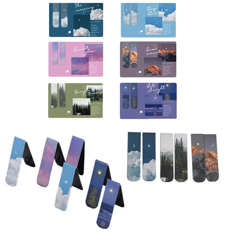 2pcs Landscape Themed Magnetic - đánh giá và giá Bookmark Magnetic Clip