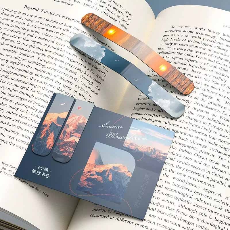 2pcs Landscape Themed Magnetic - đánh giá và giá Bookmark Magnetic Clip