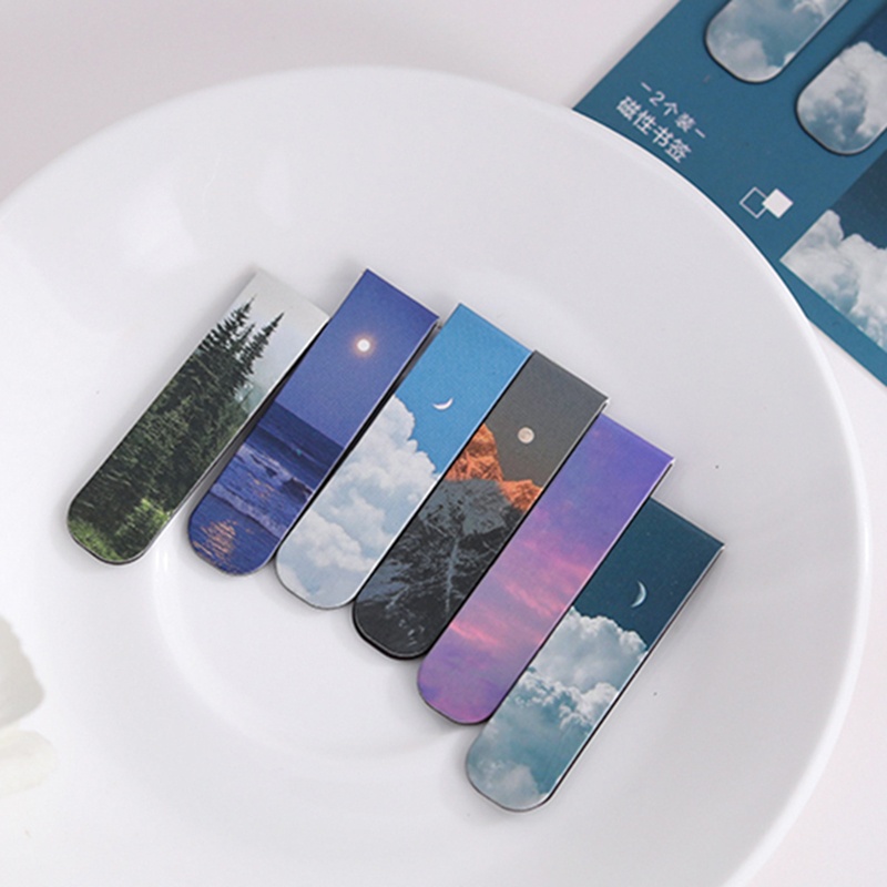 2pcs Landscape Themed Magnetic - đánh giá và giá Bookmark Magnetic Clip
