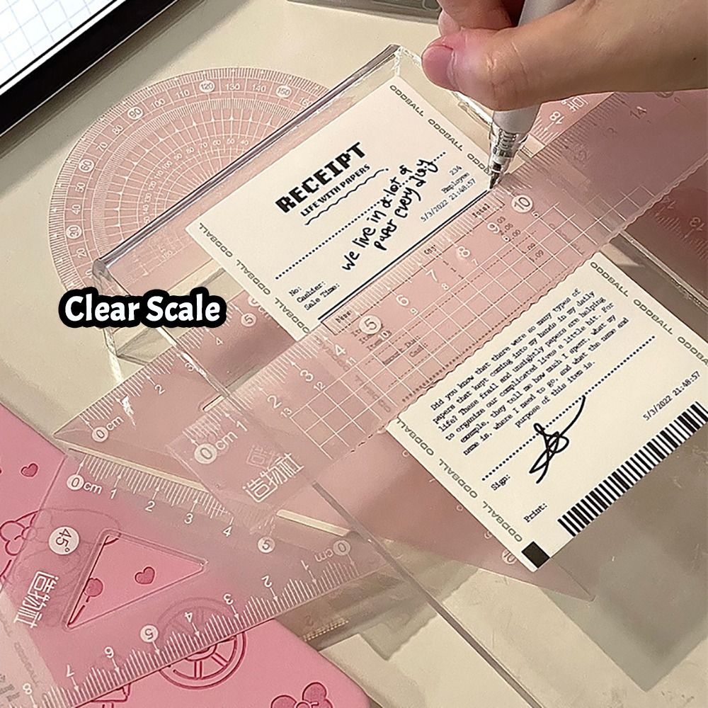 4PCS/Set Multifunctional 15/20 - đánh giá và giá Ruler Set Transparent
