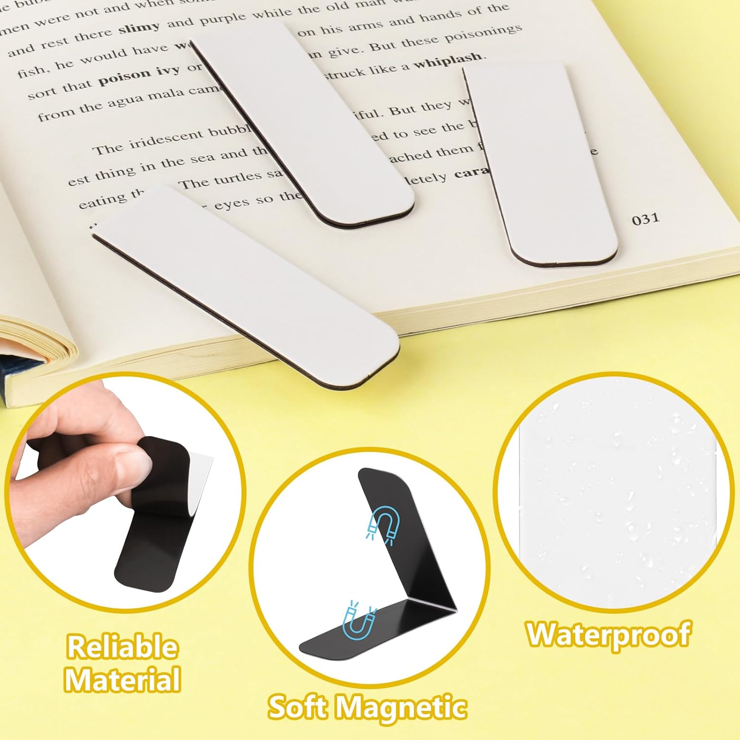 15PCS Blank Sublimation Magnet - đánh giá và giá Bookmark Magnetic Clip