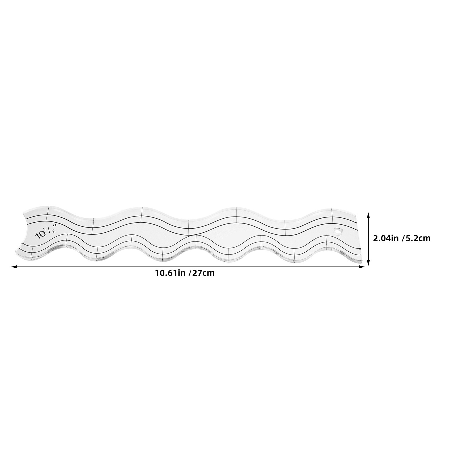 2Pcs Transparent Acrylic Wavy  - đánh giá và giá Ruler Set Transparent