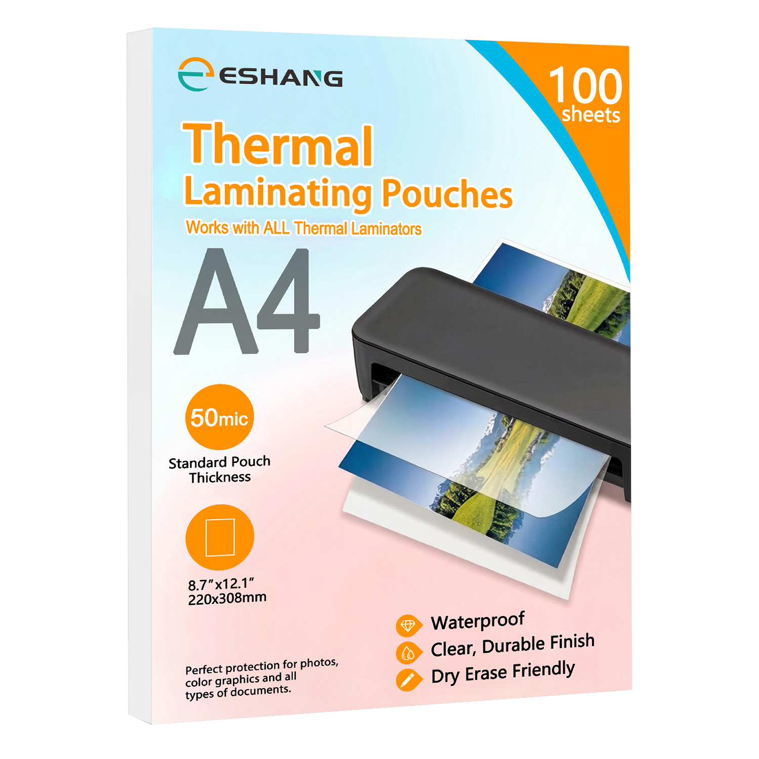 ESHANG A4 Laminating Sleeves,  - đánh giá và giá Document Laminator Pouch