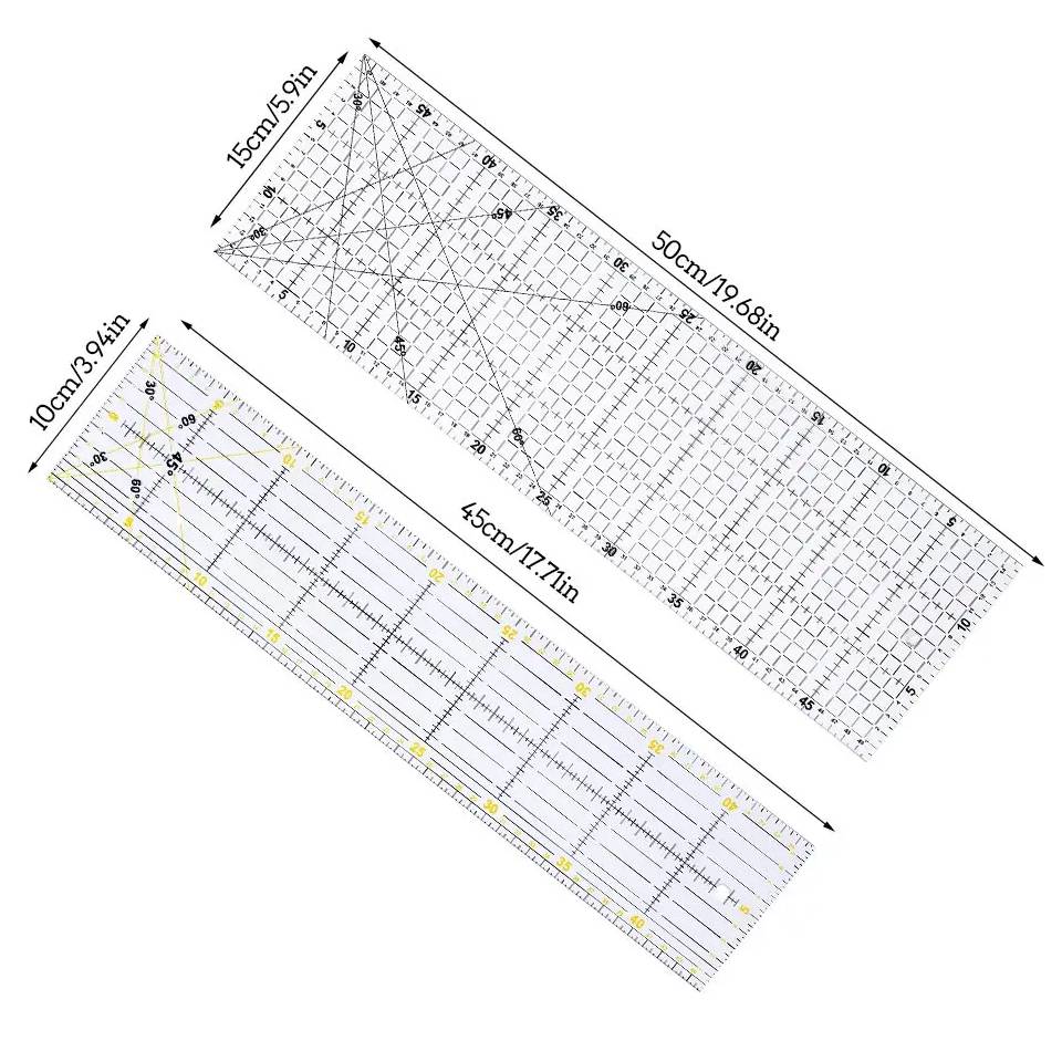 Fenrry Multisize Acrylic Patch - đánh giá và giá Ruler Set Transparent